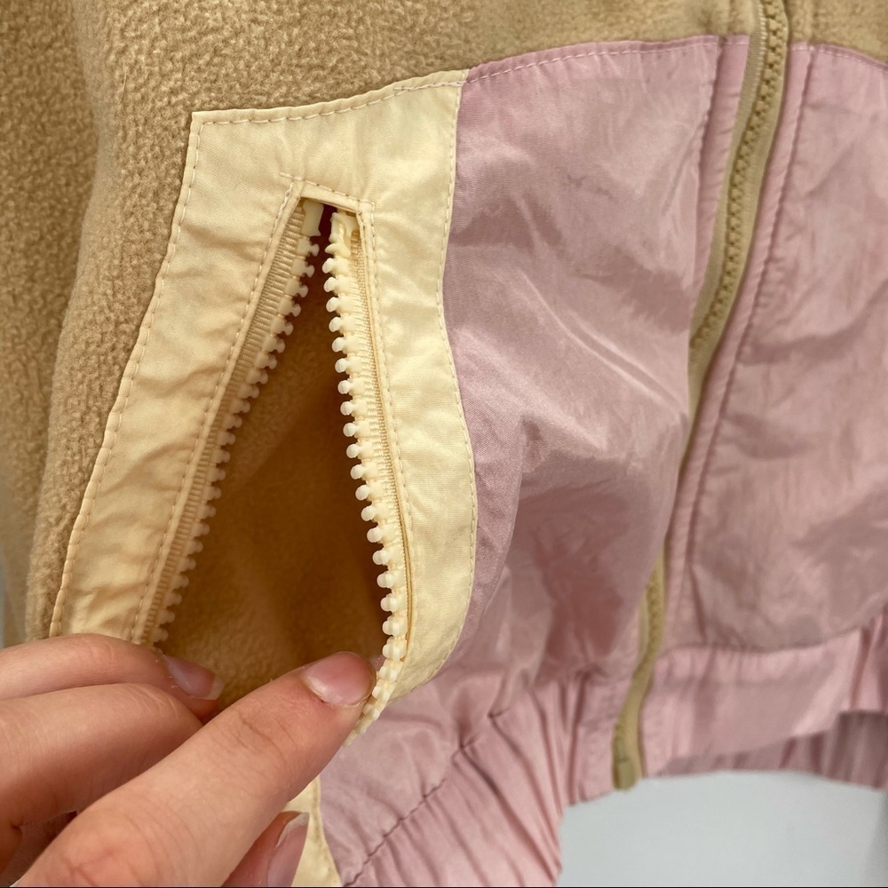 NEW! Pacsun Tan & Pink Fleece Jacket - Picture 10 of 12